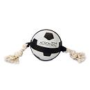Beeztees Action voetbal met touw <br>12,5 cm