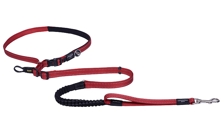 Rogz Hondenlijn Utility Handsfree Rood